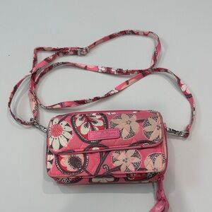 Vera Bradley Pink & Cream Floral Quilted Crossbody